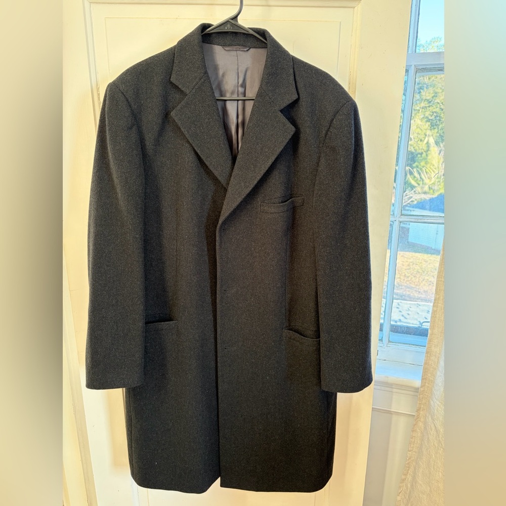 Manrico Cashmere Men's Classic Black Coat